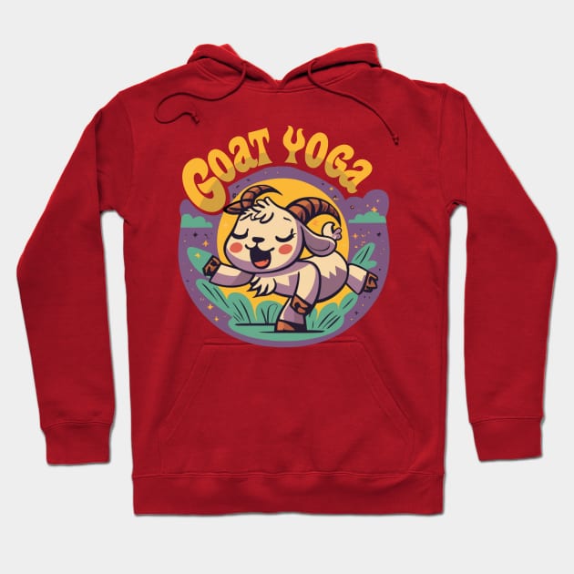 Goat Yoga Hoodie by Tezatoons